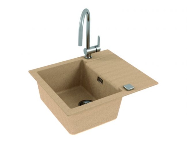 картинка Мойка ALVEUS GRANITAL CADIT 10 BEIGE - G55 590 X 500  1X в комплекте с сифоном 1132823, от магазина SEFI