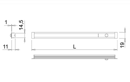 картинка Светильник светодиодный Diva IFR Master, 1,44 Вт, 12В, свет холодный алю, 376х11х14,5мм от магазина SEFI