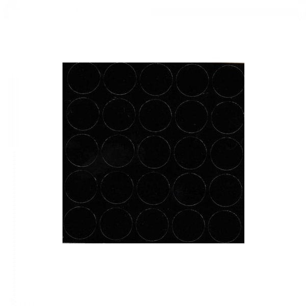 картинка Заглушка самоприлипающая к эксцентрику черный глянец (20326) FOLMAG (лист-28шт.) от магазина SEFI