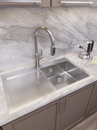 картинка Мойка Oulin FTR102R, поверхность сатин от магазина SEFI