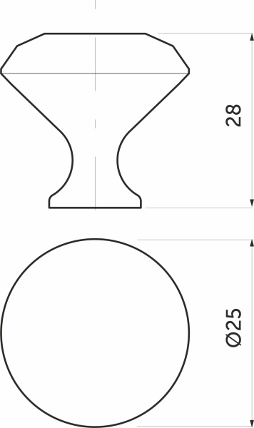картинка Ручка меб. кнопка мет. Crystal Palace B 25мм, хром+кристал AKS от магазина SEFI