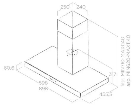 картинка Вытяжка ELICA JOY BLIX/A/90 от магазина SEFI