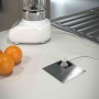 картинка Врезная мебельная розетка: 2 евророзетки ASA Plastici VersaHit, нержавеющая сталь (06015F00001) от магазина SEFI