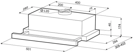 картинка Вытяжка Krona VITTORIA 500 inox PB от магазина SEFI