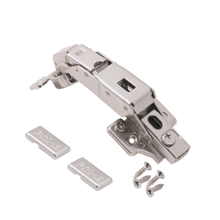 картинка Петля 165° накладная с доводчиком 45мм h0 clip-on PRIME by AKS 3D (саморезы, заглушки) 0-е вхождение (упак.-2шт.) от магазина SEFI