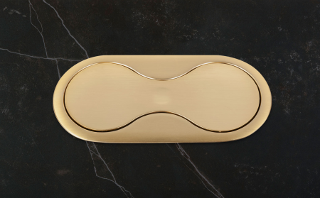 картинка Блок розеток SFL EIGHT (2*220), провод 1м с евровилкой мат. золото от магазина SEFI