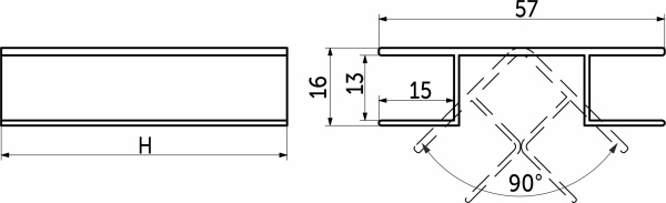 картинка Угол гибкий к цоколю мебельному ПВХ h=100 золото брашированное РФ от магазина SEFI
