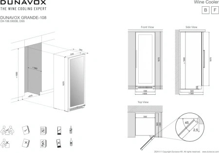 картинка Винный шкаф Dunavox DX-108.330DC от магазина SEFI