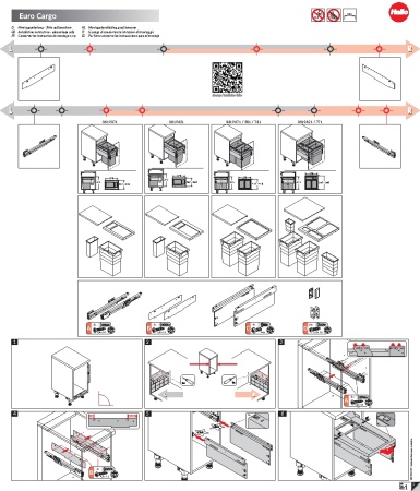 картинка Наполнение нижнего шкафа С креплением фасада EURO-CARGO 45 от магазина SEFI