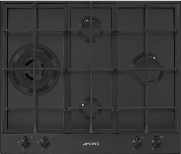 картинка Газовая варочная панель Smeg PX364LMB магазин SEFI являющийся официальным дистрибьютором в России  картинка Газовая варочная панель Smeg PX364LMB от магазина SEFI
