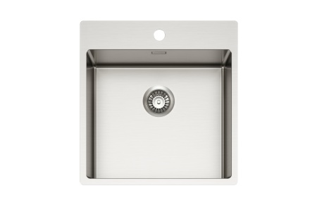 картинка Мойка Alveus NOX 110 BRS 490x515x200 в комплекте с интегрированным сифоном от магазина SEFI