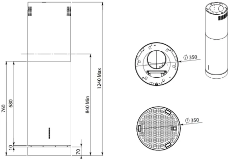 картинка Вытяжка Falmec POLAR ISOLA X от магазина SEFI