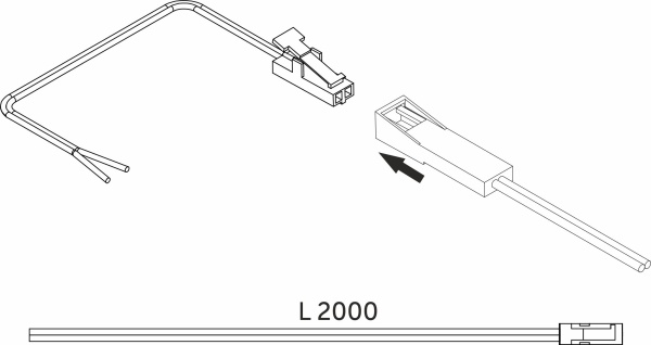 картинка Шнур соединительный (миниконнектор папа- провод), 2 м, AKS от магазина SEFI