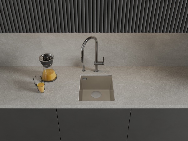 картинка Мойка Rivelato STRIA 4134 1-чаш 410*435 Какао 702 от магазина SEFI
