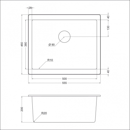 картинка Мойка EMAR 1555.P, цвет Алмаз от магазина SEFI