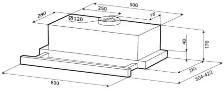 картинка Вытяжка Krona Kamilla 6002DN WH от магазина SEFI