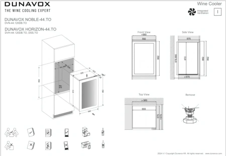 картинка Встраиваемый винный шкаф Dunavox DVH-44.120DMB.TO от магазина SEFI
