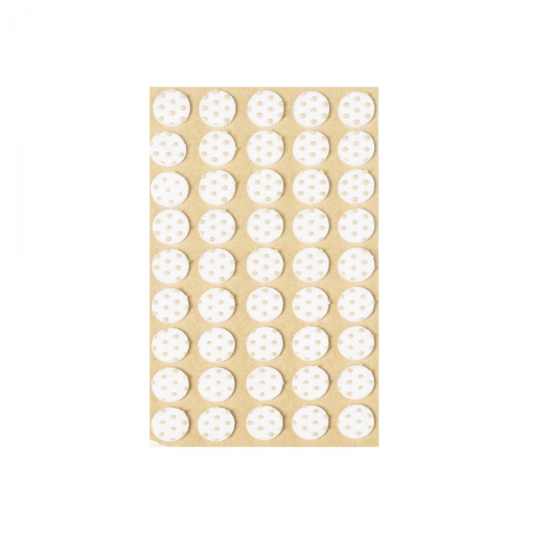 картинка Подкладка самоприлипающая фетровая прорезиненная d15мм (1упак.=45шт), белая, Folmag от магазина SEFI