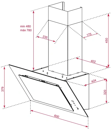 картинка Вытяжка Teka DVT 68660 TBS BLACK от магазина SEFI