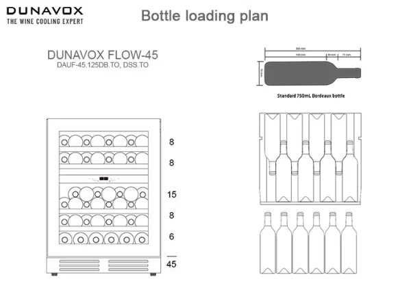картинка Встраиваемый винный шкаф Dunavox DAUF-45.125DC.TO от магазина SEFI