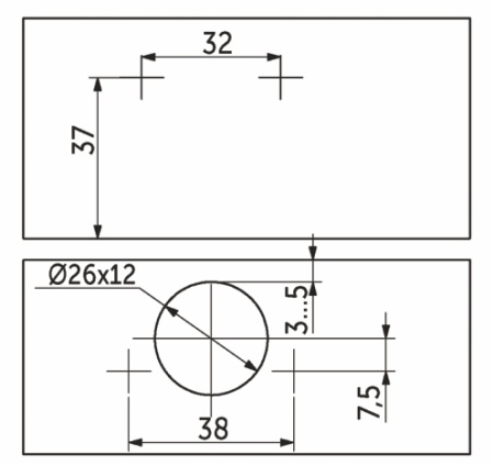 картинка Петля мини накладная с пружиной 38мм h0 slide-on AKS (еврошурупы) от магазина SEFI