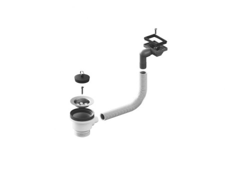 картинка Одинарный сифон FI 70 c горизонтальным переливом от магазина SEFI