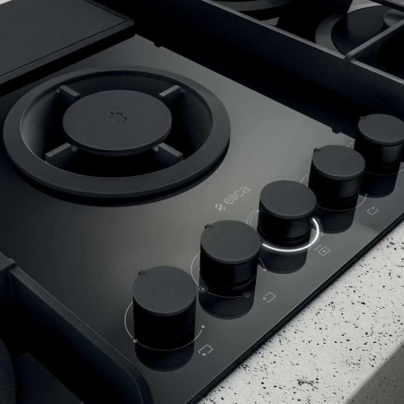 картинка Газовая варочная панель с вытяжкой ELICA NIKOLATESLA FLAME BL/F/88 от магазина SEFI