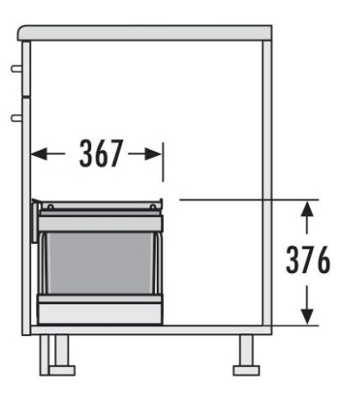 картинка Система сортировки Raumspar Tandem S 29л на распашной фасад 600 мм от магазина SEFI