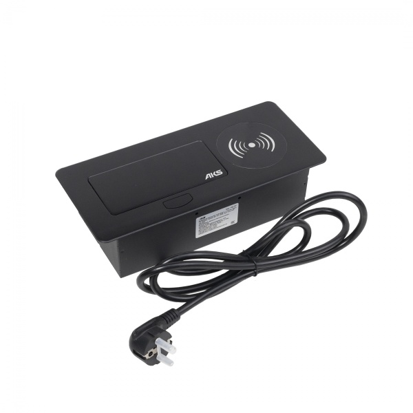 картинка Выдвижной удлинитель NOVA 5, 1 розетка, USB A + C, wireless, черный, AKS от магазина SEFI