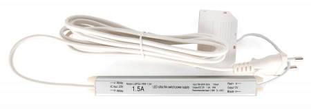 картинка Трансформатор 12В, 18Вт, 6 разъемов Micro SLIM 12V/18W Alumove Light от магазина SEFI