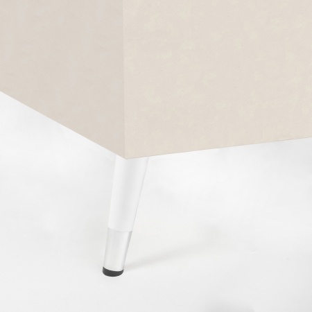 картинка Опора меб. дер.+мет. ND 037 h150 наклонная с винтом белый/алюминий РП от магазина SEFI