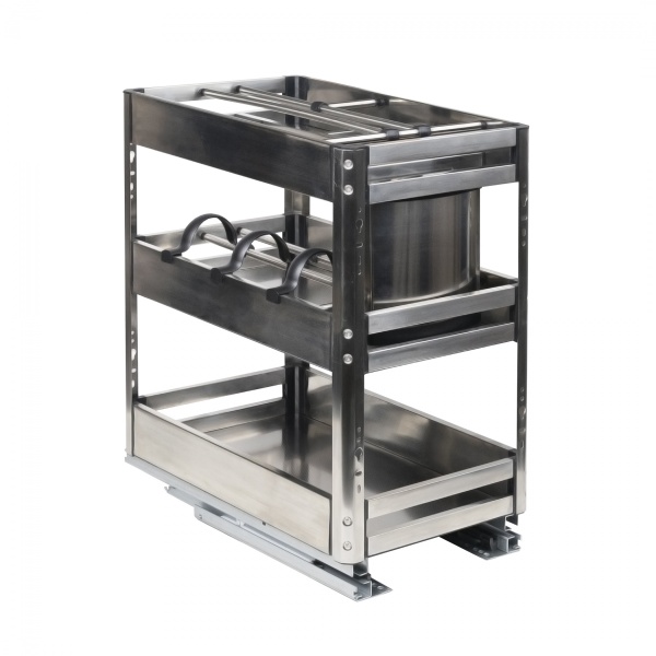 картинка Выдвижная корзина-карго 300 PRIME LINE крепл.нижнее, инокс AKS от магазина SEFI