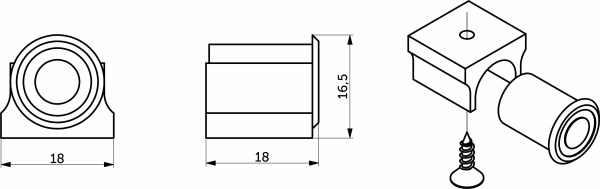 картинка Выключатель сенсорный, с диммированием, врезной/накладной, 12V/24V, 60W/120W, черный, для блоков питания Splitter, AKS от магазина SEFI