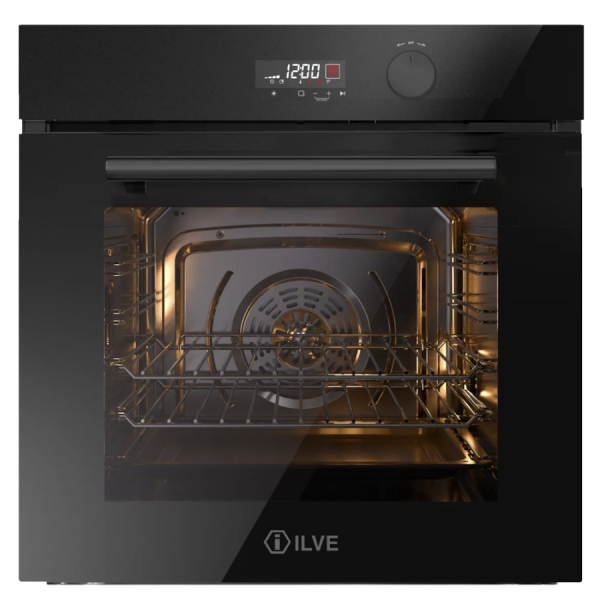 картинка Духовой шкаф ILVE OV601GL3/BK глянцевый черный (фурн. матовый черный) от магазина SEFI