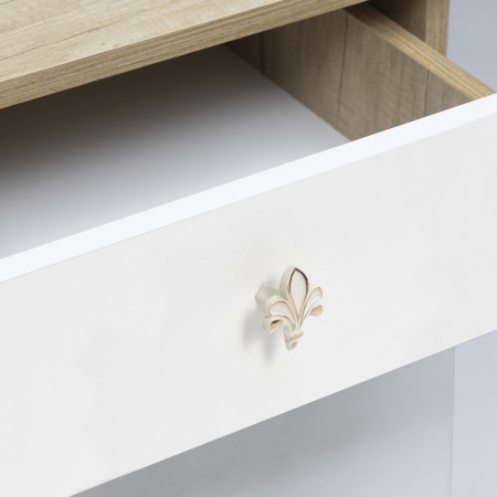 картинка Ручка меб. кнопка мет. MILK золото+ белый, AKS от магазина SEFI