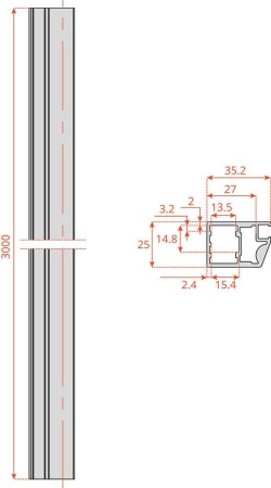 картинка Рамочный профиль 3000мм от магазина SEFI
