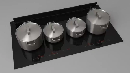 картинка Индукционная варочная панель с встроенной вытяжкой Fulgor Milano FCLHD 9041 HID TS BK2 от магазина SEFI