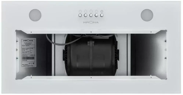 картинка Встраиваемая вытяжка Krona LUISA 600 GLASS WHITE PB от магазина SEFI