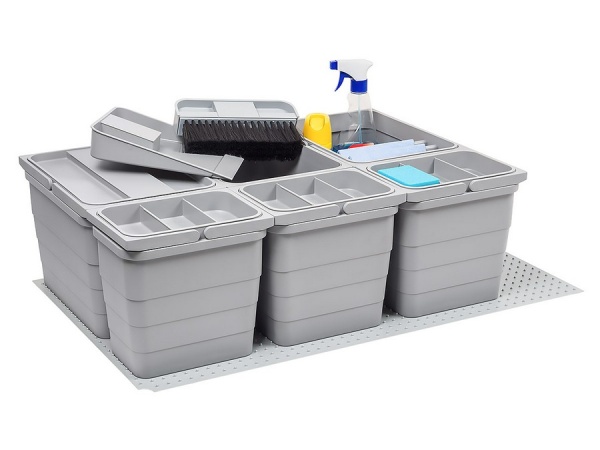 картинка Комплект Assistent с разделителем для моющих средств, щеткой и совком от магазина SEFI