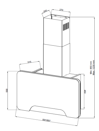 картинка Наклонная вытяжка KUPPERSBERG MINT 60 от магазина SEFI