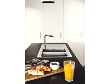 картинка Мойка GALEO 30 SAT 90 FI 860X500 в комплекте с сифоном 1127251, от магазина SEFI