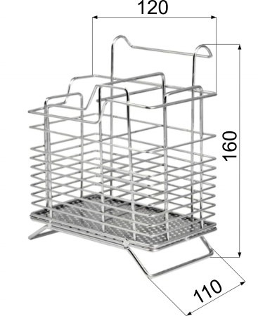 картинка Корзина на трубу d16 для столовых приборов CWJ301 хром AKS от магазина SEFI