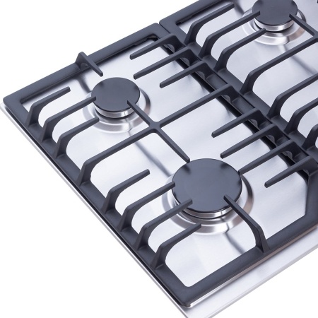 картинка Газовая варочная панель HiSTORY HGE 640C FIX, стальная INOX от магазина SEFI