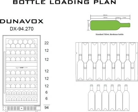 картинка Винный шкаф Dunavox DX-94.270DMBK от магазина SEFI