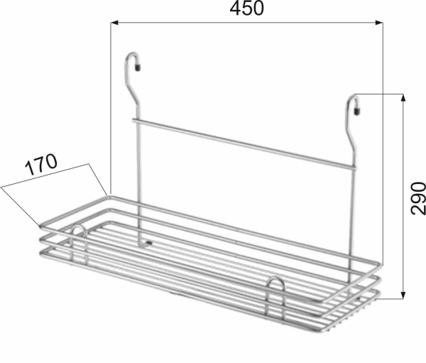 картинка Корзина на трубу d16 одинарная CWJ102 хром AKS от магазина SEFI