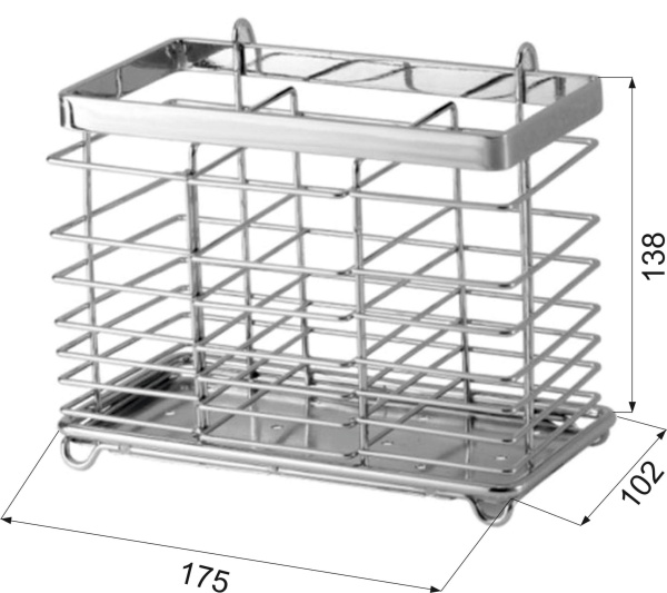 картинка Сушка настольная для столовых приборов 175*138*102, хром AKS от магазина SEFI