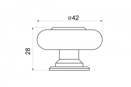 картинка Ручка меб. кнопка пластик. PATREX №20, белый/золото AKS от магазина SEFI
