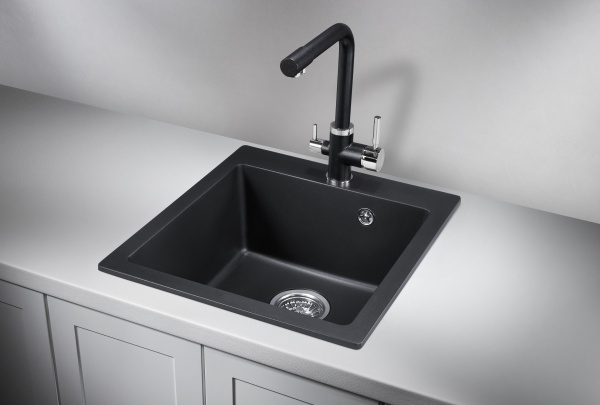 картинка Мойка Granula 4651, шварц (черный металлик), кварц от магазина SEFI