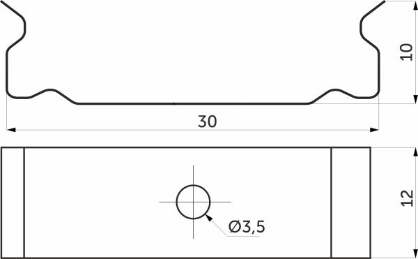 картинка Держатель для накладного профиля SIRIUS-3010L, AKS от магазина SEFI