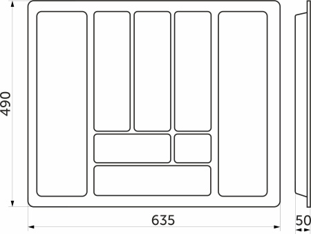 картинка Вкладыш для столовых приборов 700 COMFORT (635*490), металлик РП магазин SEFI являющийся официальным дистрибьютором в России  картинка Вкладыш для столовых приборов 700 COMFORT (635*490), металлик РП от магазина SEFI